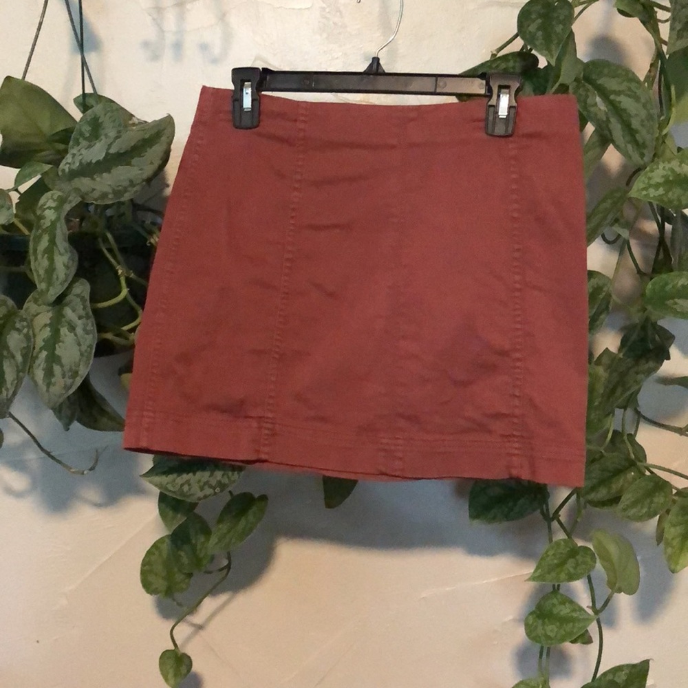 Maroon mini skirt
